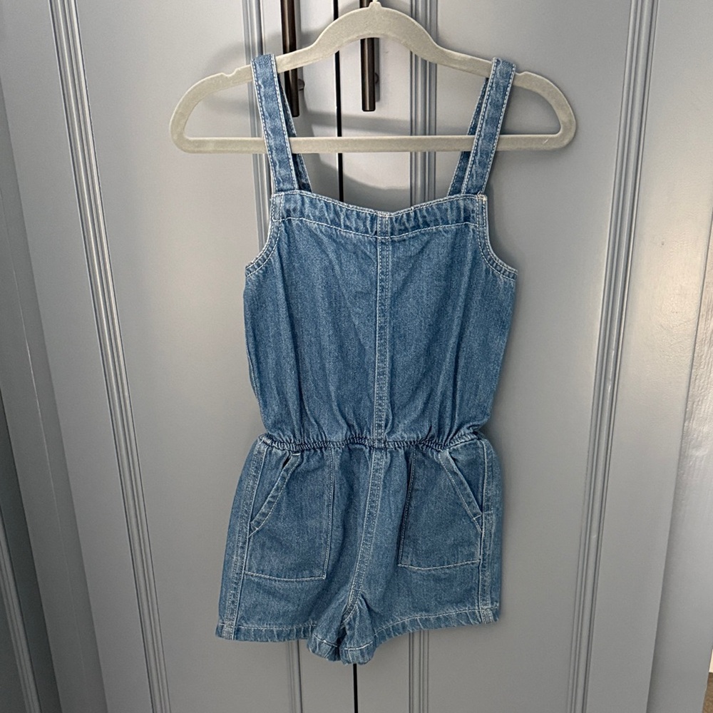 Cat & Jack Light Blue Denim Romper
